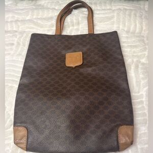 Celine Macadam Coated Canvas Tote Bag w/ Leather Trim – Vintage